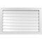 Ekena Millwork Vertical Surface Mount PVC Gable Vent: Functional, w/ 2"W x 2"P Brickmould Sill Frame, 34"W x 22"H GVPVE34X2203SF - alternate 1